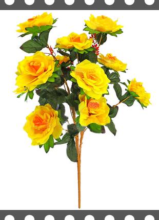 Искусственные цветы Букет Розы VIP, 13 голов, 780 мм цвета микс
