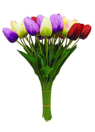 Искусственные цветы Тюльпан на стебле, 490 мм цвета микс
