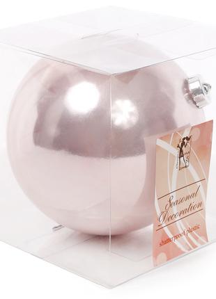 Елочный шар 15см, цвет - розовый перламутр