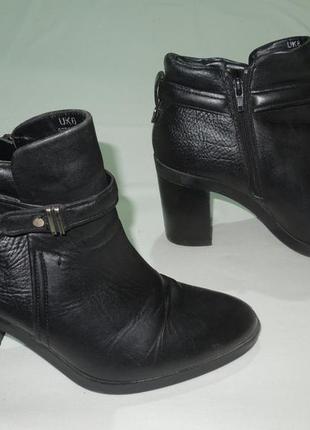 Ботинки полусапожки женские кожаные черные размер 38