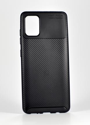 Защитный чехол на Samsung A51 (A515F) карбон черный