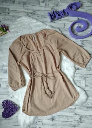 Блуза туника бежевая женская bershka