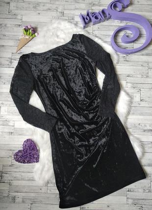 Вечернее платье new fashion женское черное бархат с гипюром