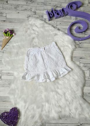 Летняя юбка la cotonniere на девочку белая с вышивкой