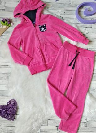 Спортивный костюм lupilu на девочку велюр розовый
