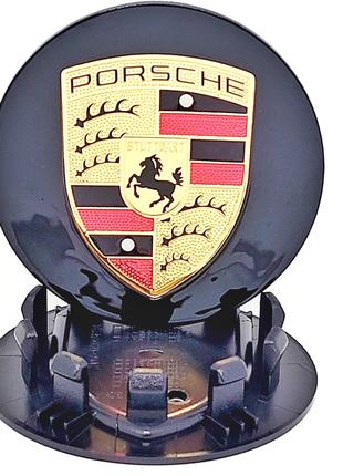 Колпачок на диски Porsche (76мм) black 7PP601150A /7L5601149
