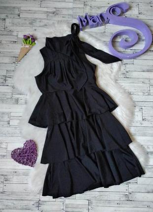 Платье incity женское черное с воланами