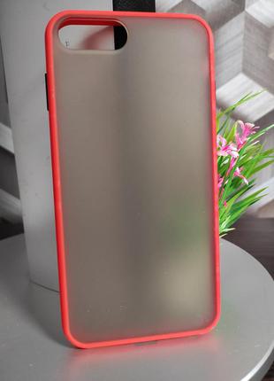 Пластиковый чехол для iphone 7 plus коричнево-красный