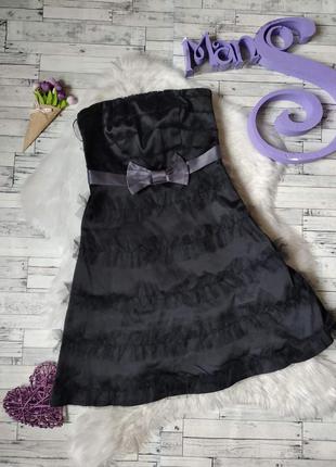Нарядное вечернее платье naf naf черное без бретелек