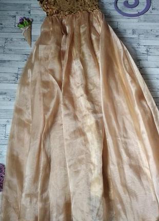 Жіноча вечірня сукня золотисте з паєтками 44 розміру