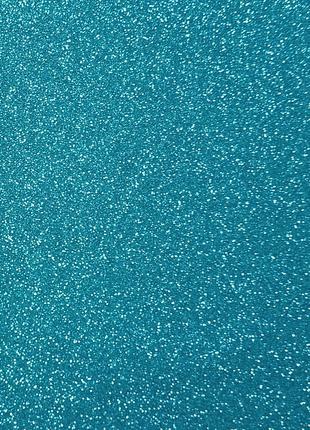 Фоамиран глиттерный А4 1,7 мм голубой
