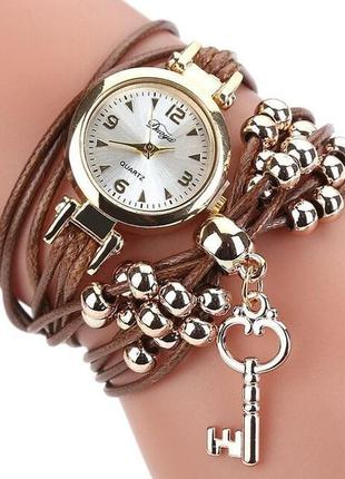 Женские наручные часы браслет плетение duoya