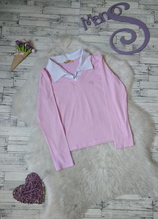 Кофта рубашка обманка adk на девочку розовая