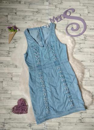 Джинсовое платье amisu женское голубое
