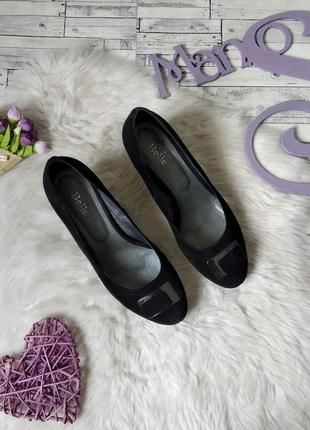 Туфли женские belletta черные замшевые