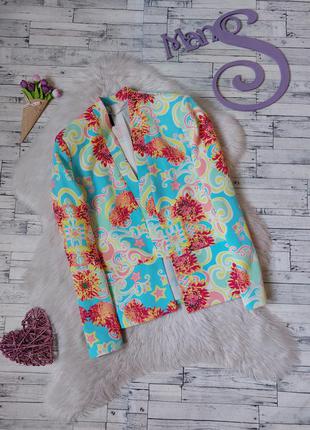 Пиджак женский яркий с цветами