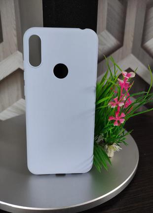 Силиконовый чехол для huawei y6 2019 голубой