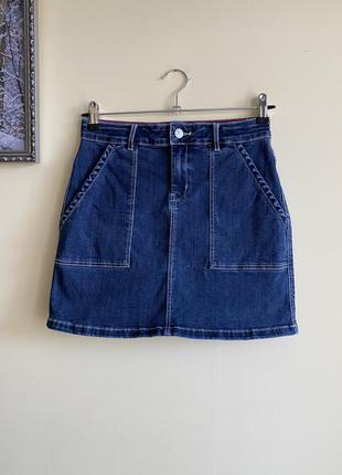 Чудова джинсова спідниця, джинсовая юбка 13-14 лет