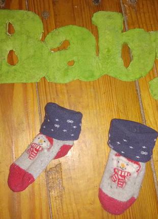 Новогодние носочки на малыша или малышку снеговик
