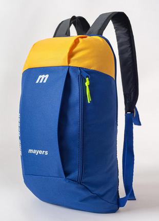 Детский спортивный городской рюкзак mayers синий + желтый 10l ...