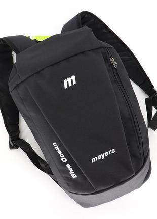 Маленький детский рюкзак mayers черный для спортивной формы (m...