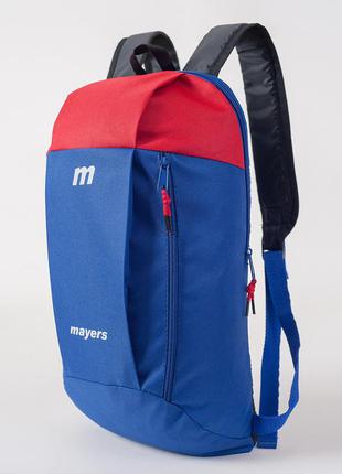Детский маленький спортивный рюкзак mayers синий + красный уни...