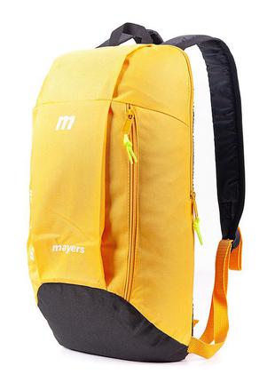 Детский легкий спортивный рюкзак mayers желтый + черный яркий ...