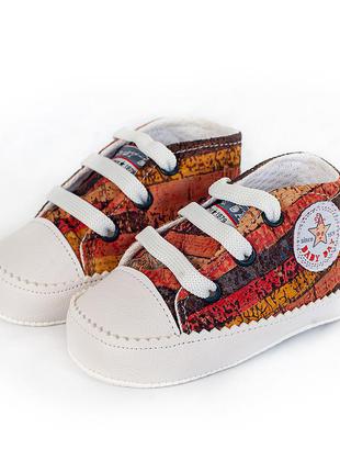 Первая обувь для ребенка пинетки кеды текстильные " baby  day"...