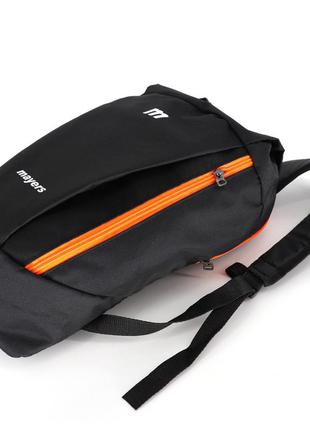 Стильный детский рюкзак mayers черный оранжевая молния (m0078)