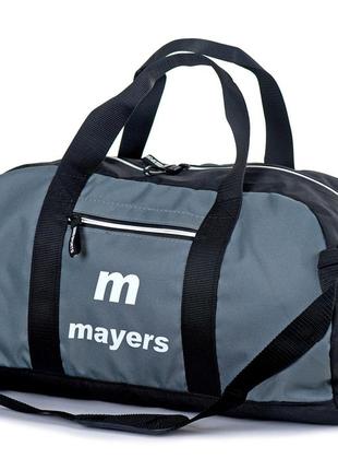 Удобная спортивная сумка серая среднего размера mayers (10/380...