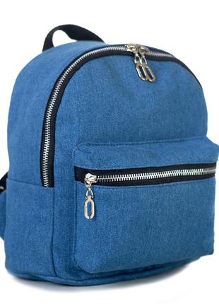 Детский джинсовый рюкзак голубой дошкольный для девочки для ма...