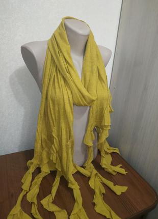 Красивий жіночий шарф гірчичного кольору/женский шарф little