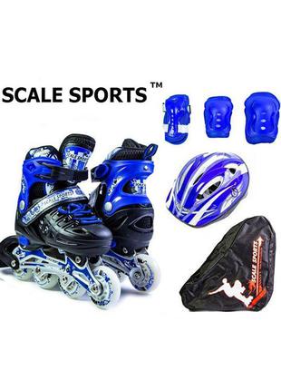 Комплект роликов scale sports blue (сша). Размер 28-33