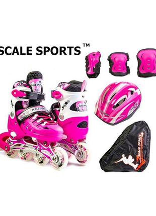 Комплект роликов scale sports pink (США). Размер 28-33.