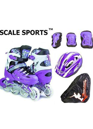Комплект роликов scale sports violet (сша). Размер 28-33