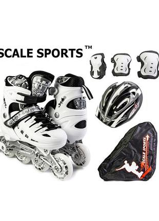 Комплект роликів scale sports white (сша). Від 28 до 37 розміру.