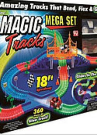 Гоночная трасса Магик Трек Glow Magic Tracks 360 деталей и 2 м...