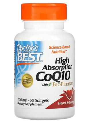 Коэнзим High Absorption CoQ10 with BioPerine 100 mg 60 Softgels