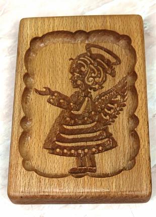 Пряничная доска Девочка-Ангел деревянная размер 11 *16 * 2см. ...