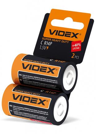 Батарейка солевая Videx R14P / C
