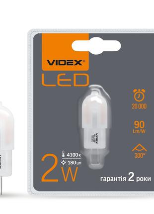 Світлодіодна лампа Videx G4 2W G4 4100K капсула