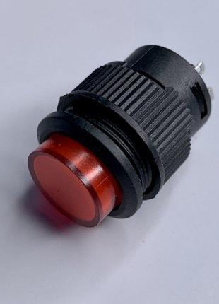 Кнопка Lemanso LSW13 кругла червона з LED підсів. ON-OFF / R16...