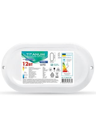 LED светильник IP65 овал TITANUM 12W 6500K