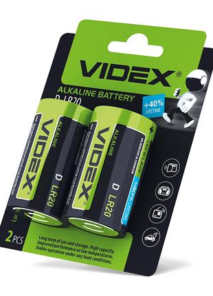 Батарейка щелочная Videx LR2O / D