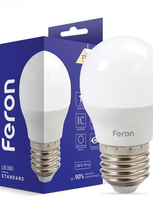 Світлодіодна лампа Feron LB-380 4W 2700K E27 куля