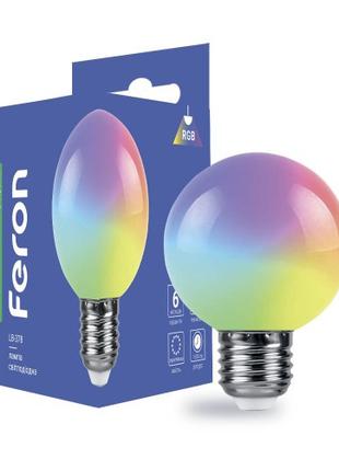 Світлодіодна лампа Feron LB-378 1W E27 RGB