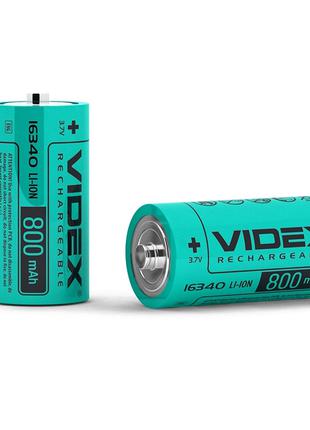 Акумулятор літій-іонний Videx 16340 800mAh (без захисту)