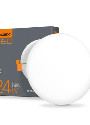 LED світильник безрамковий круглий VIDEX 24W 4100K VL-DLFR-244