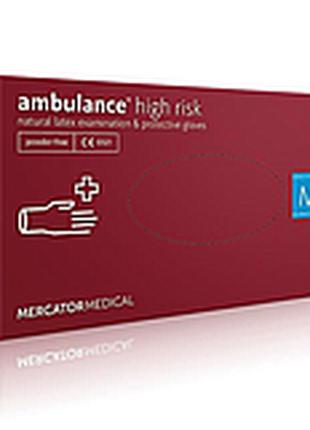 Перчатки резиновые Амбуланс размер М-средний Ambulance High Ri...