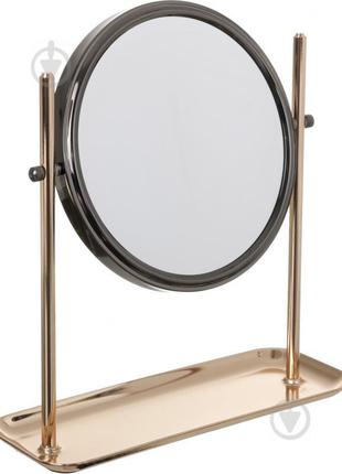 Зеркало косметическое круглое с металлической подставкой 20x30...